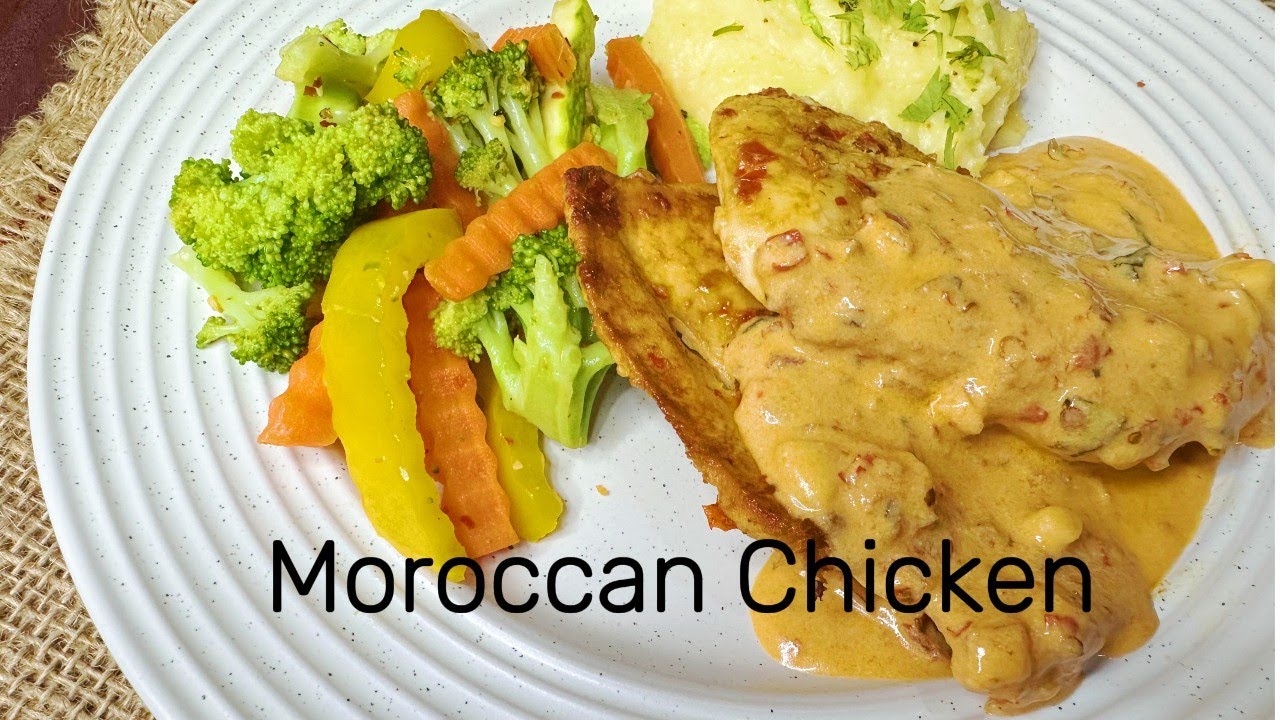 Moroccan Chicken With Stir Fry Vegetables | Restaurant Style Moroccan Chicken