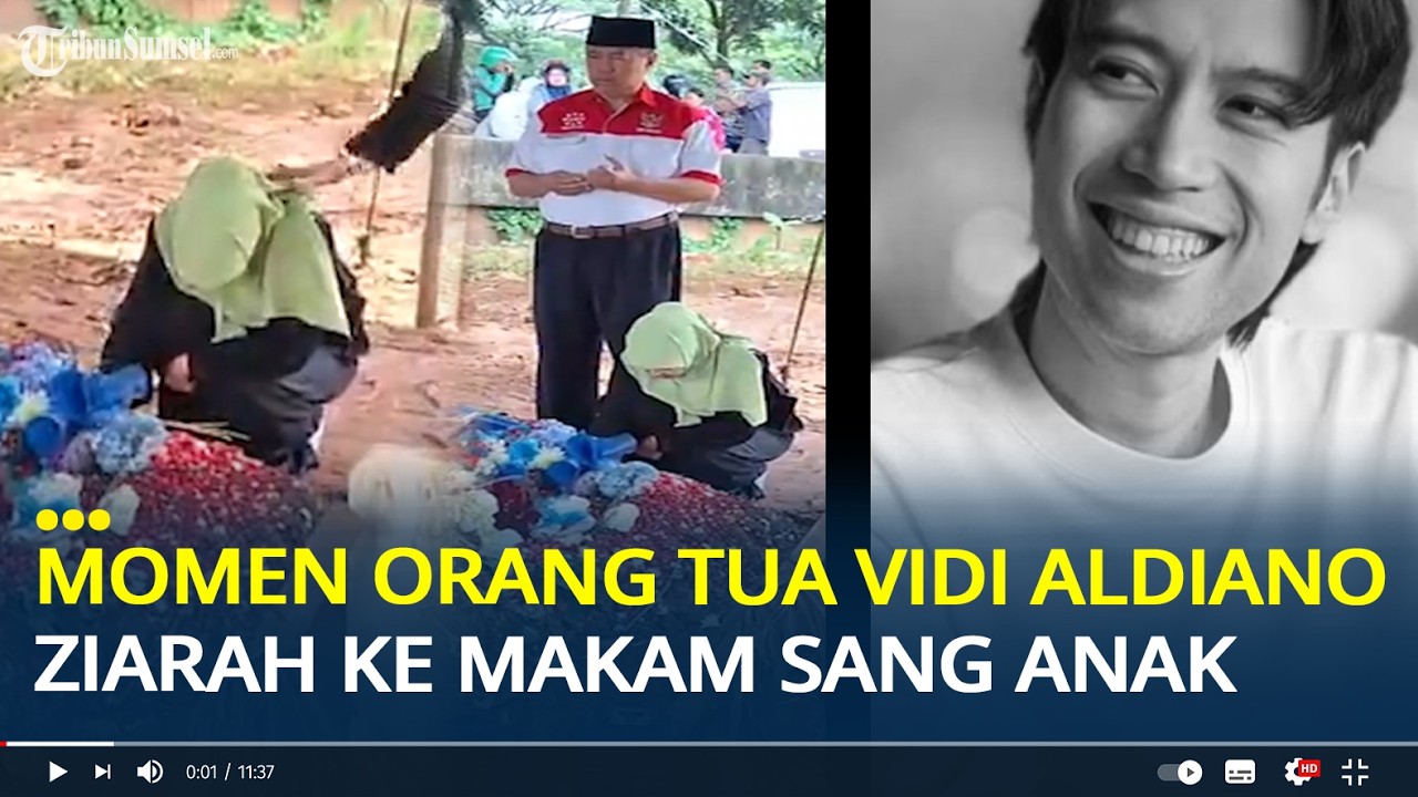 Momen Orang Tua Vidi Aldiano Ziarah ke Makam, Ayah Terlihat Tegar, Sang Ibu Menangis di Pusara