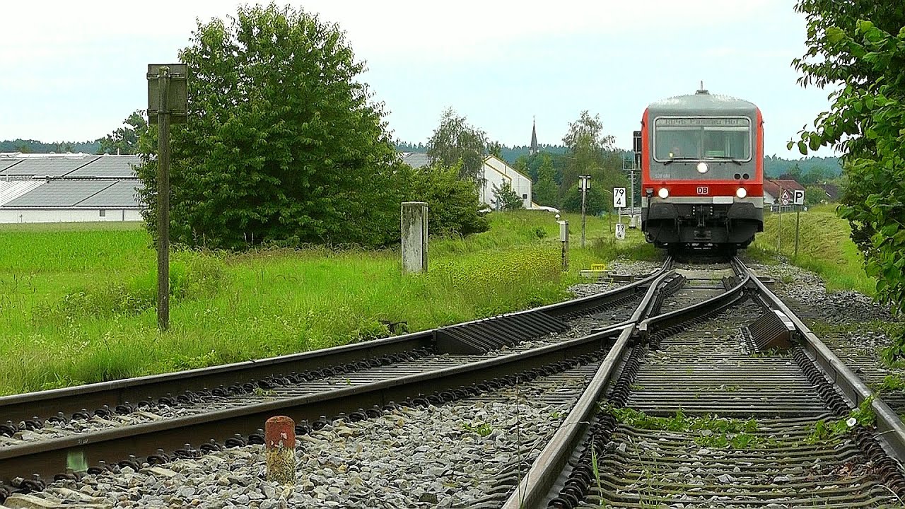 Abzweigweiche-intakt bei Neumarkt St.Veit für stillgelegte Strecke nach Frontenhausen...am 16.6.2024