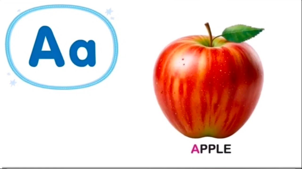 A For Apple - Phonics Song with Three Words - ABC Alphabet Songs - English varnamala