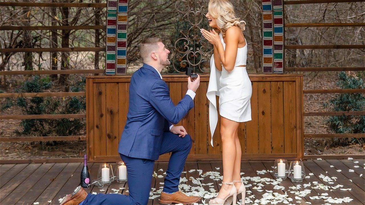 DALLAS COWBOY CHEERLEADER PROPOSAL! | Marissa + Bryson's Engagement | Avalon Legacy Ranch