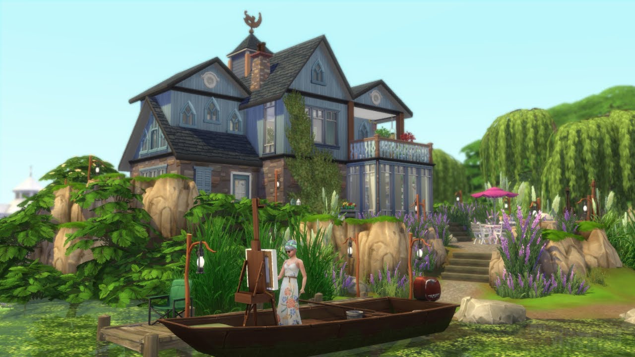 Artist´s Lake House +++ Künstler-Haus am See +++ Sims4 Speed Build ( No CC )