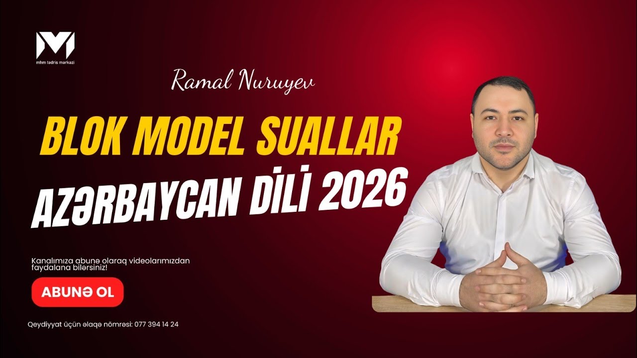 Blok model suallar \ Azərbaycan dili 2026\ Ramal Nuruyev