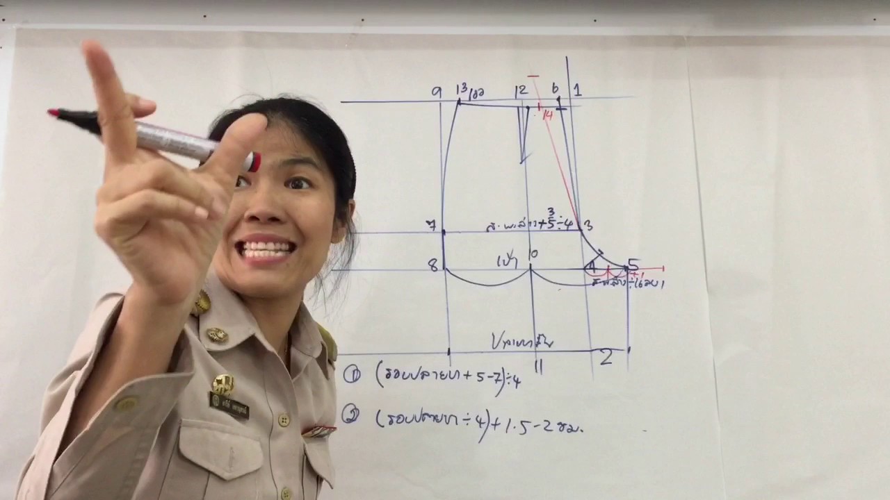 วิธีสร้างแบบกางเกงขาสั้นมาตรฐาน 1,2 สอนโดยครูอารีย์