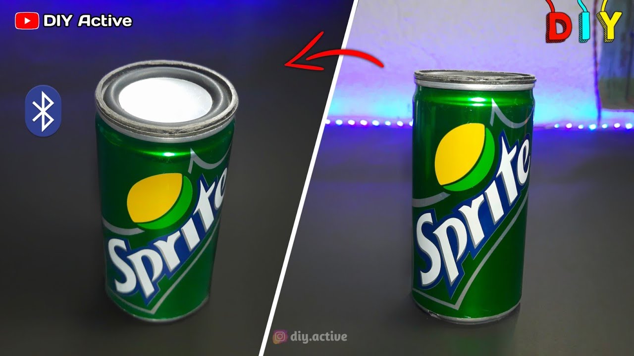 WoW!🤩 Sprite Speaker ।। how to make bluetooth speaker use soda can ।। diy portable bluetooth speaker