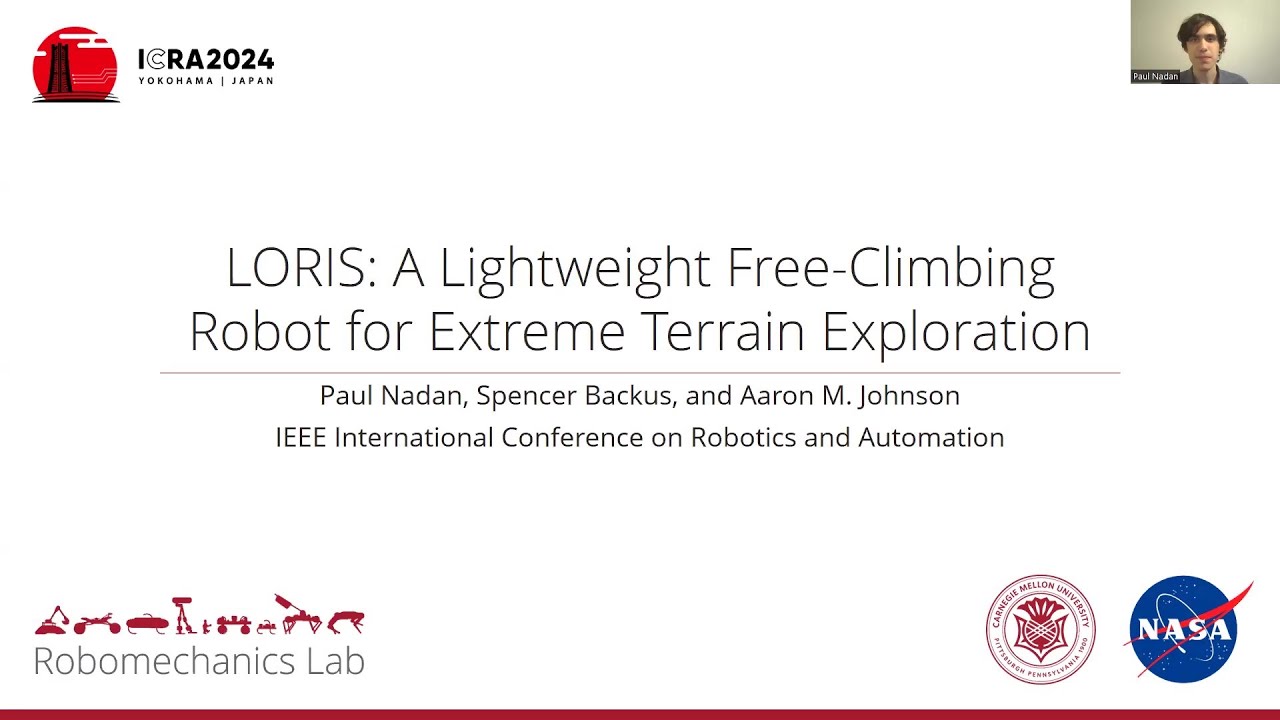 LORIS: A Lightweight Free-Climbing Robot for Extreme Terrain Exploration - Presentation