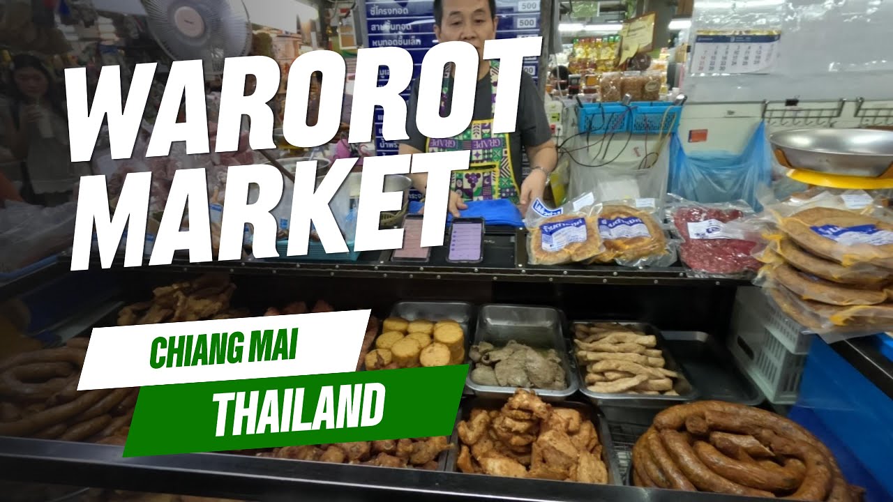 Warorot Market Chiang Mai Walking Tour in 4K | Local Food, Culture & Shopping | Thailand