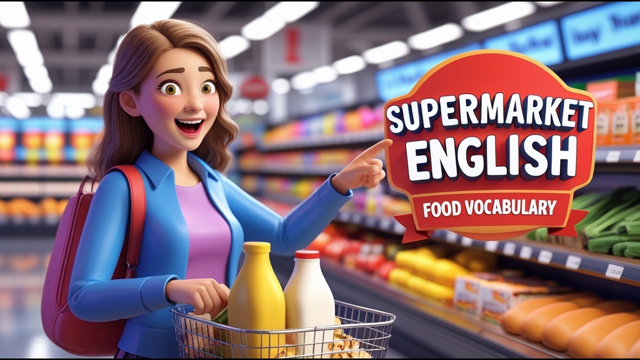 Supermarket Vocabulary in English | Speak and Learn Food Words (Beginner Lesson)