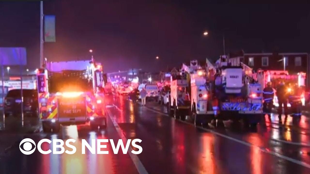 Small medical transport plane crashes in Philadelphia