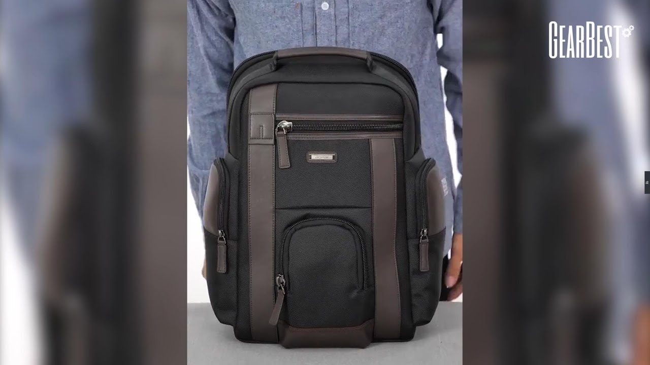 Multi Pocket Business Nylon Convenient USB Charging Backpack - GearBest.com