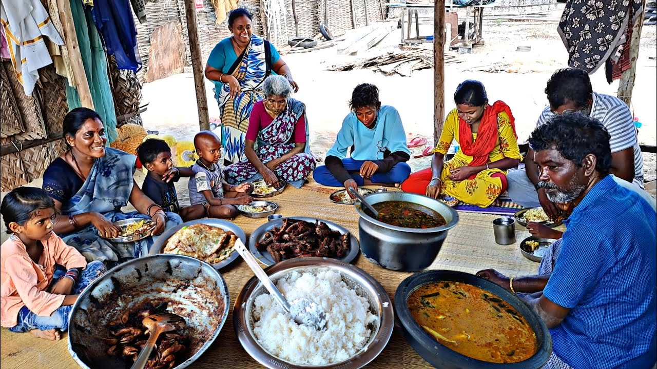 விறகு அடுப்பில் இத்தனை வகையான சமையல் செய்து அசத்திய 