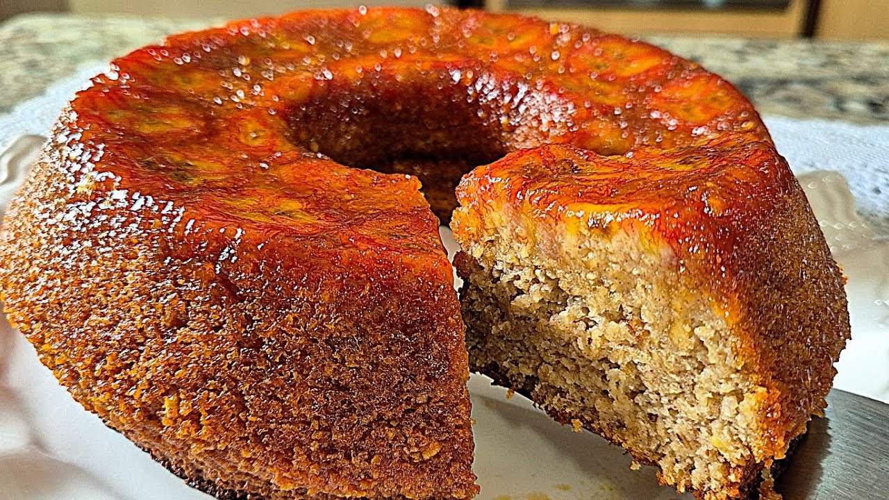 BANANA,AVEIA e CANELA a combinação perfeita  BOLO DELICIOSO sem TRIGO