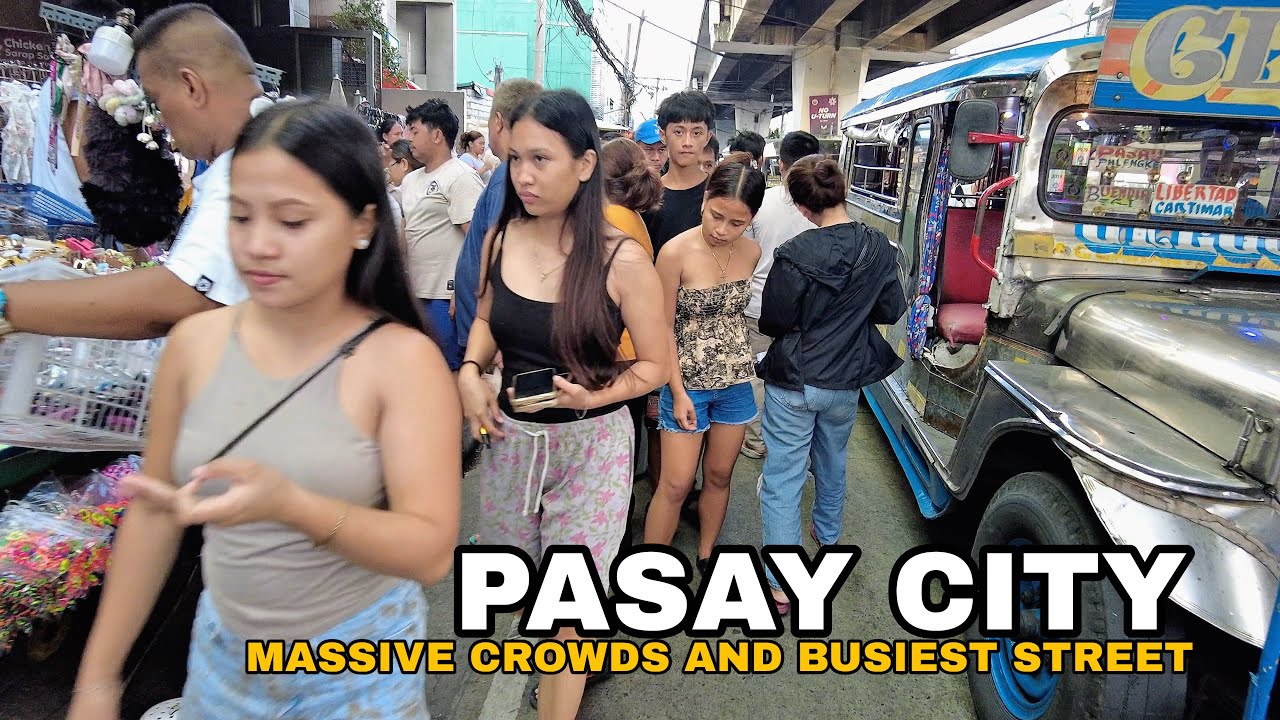 PASAY CITY AFTERNOON WALK MASSIVE CROWDS AND BUSIEST STREET METRO MANILA PH[4K]