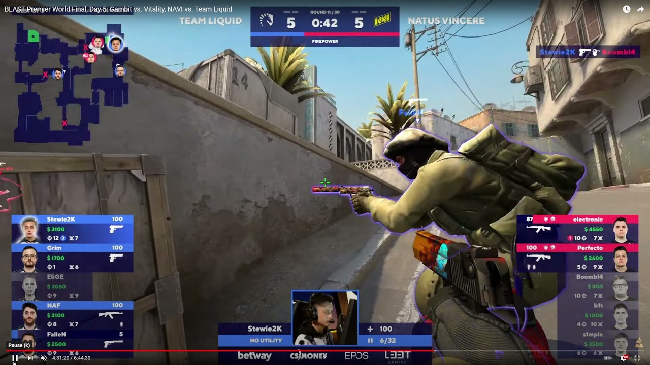 Stewie2k vs Fallen Toxicity Round Breakdown