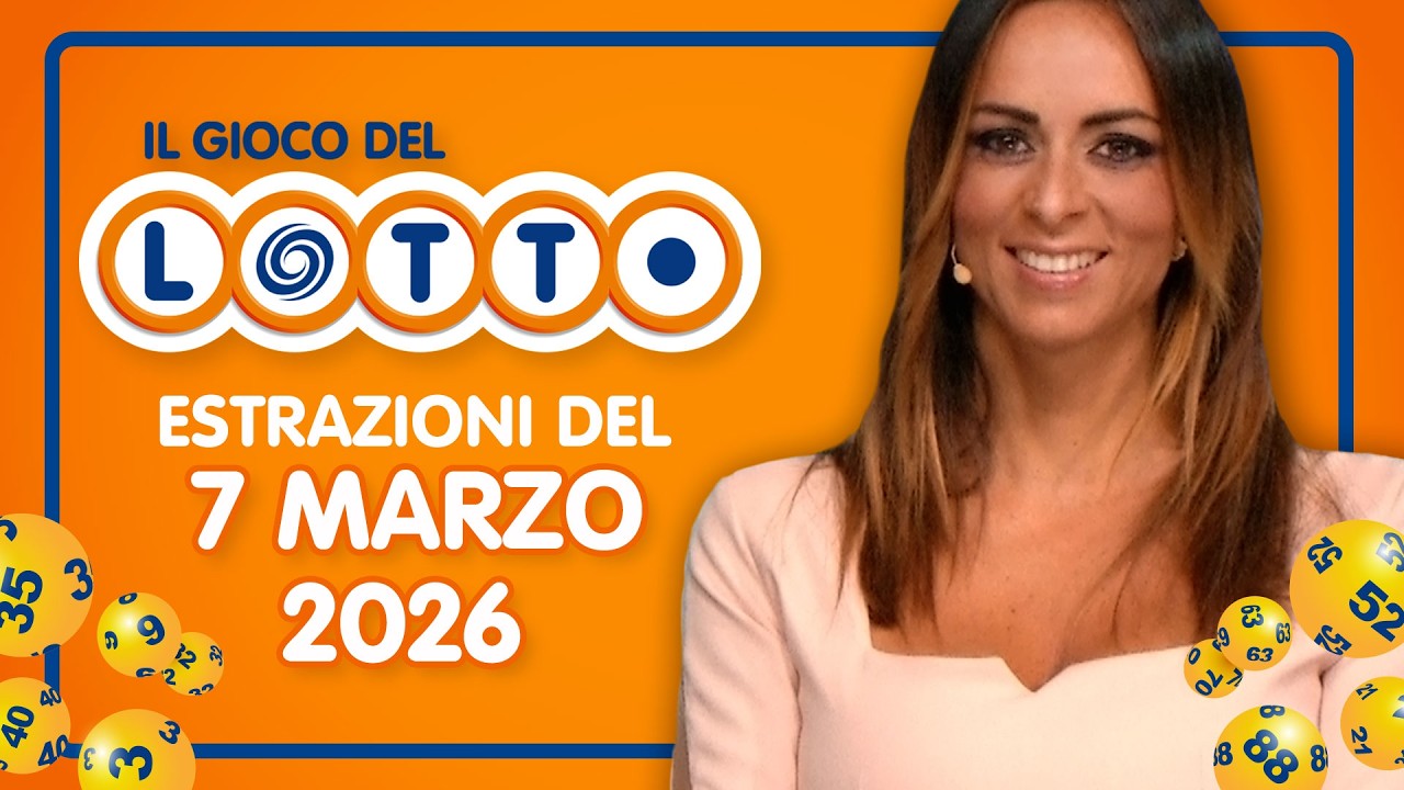 Estrazione in diretta del Gioco del Lotto e del Simbolotto di Sabato 7 Marzo 2026