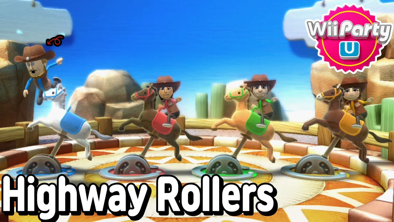 Wii Party U - Highway Rollers | Ian, Akia, Andre and Marit | Alexgaming
