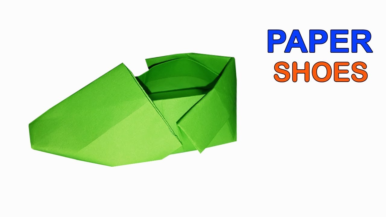 How To Make Origami Paper Shoes Easily - DIY Paper Shoes Gift For kids