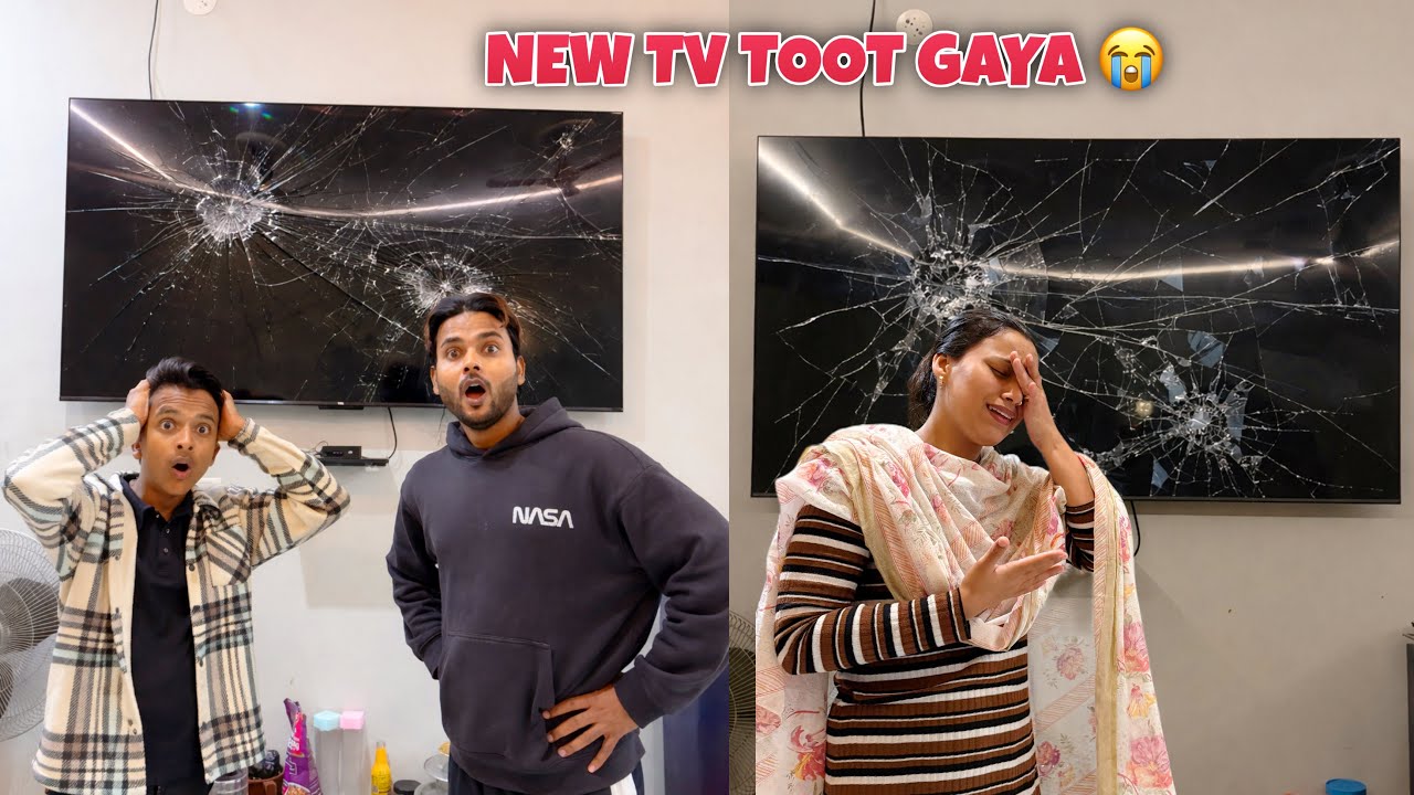 New Tv Toot Gaya Aur Nikki Rone lagi 😳 Prank Gone Wrong ❌