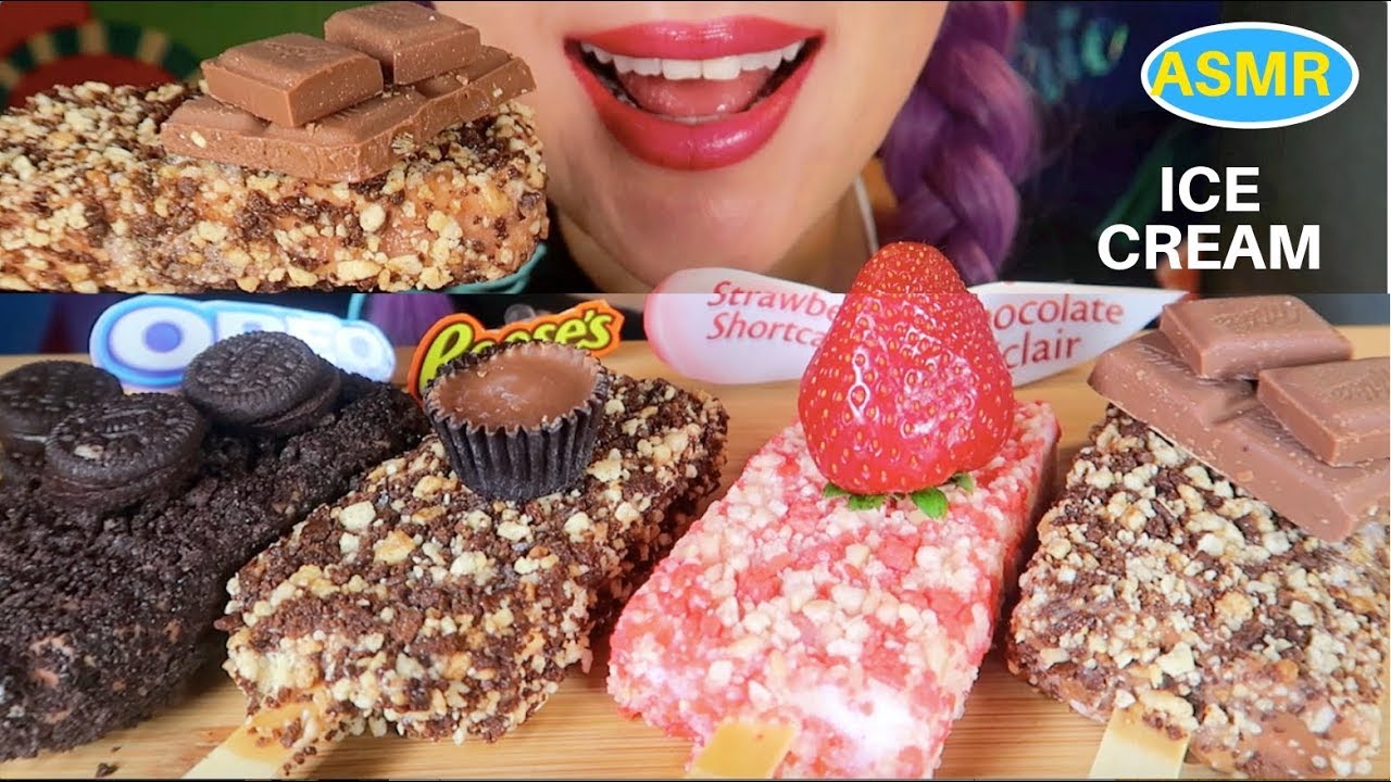 ASMR 오레오, 땅콩버터 아이스크림 먹방 |OREO, REESE’S ICE CFREAM EATING SOUND| Collab w SongByrd ASMR| CURIE.ASMR