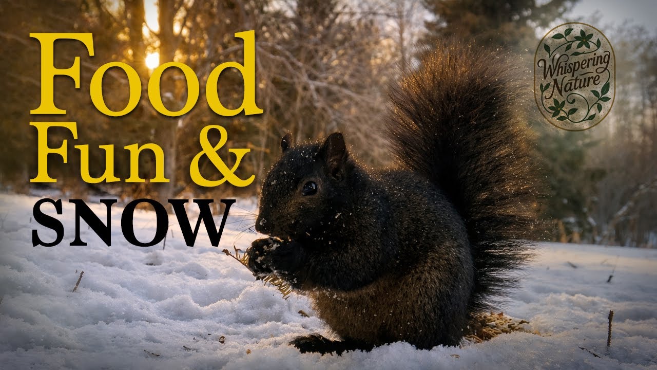 Play, Rivalry, and Snacks 🐿️❄️ | Gray Squirrels in the Snow|Ep.500