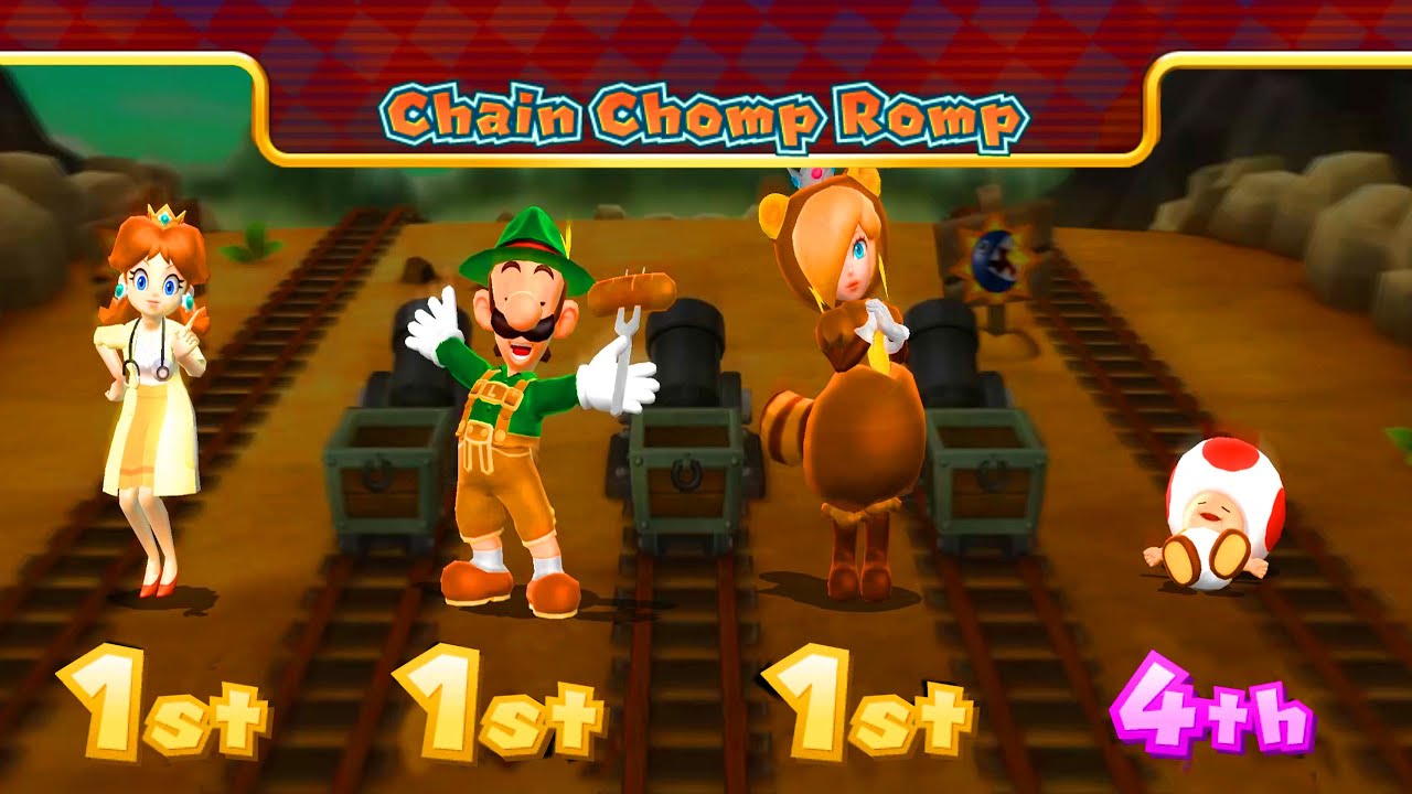 Mario Party 9 - Boss Rush Challenge - Daisy vs Luigi vs Rosalina vs Toad (Master Difficulty)