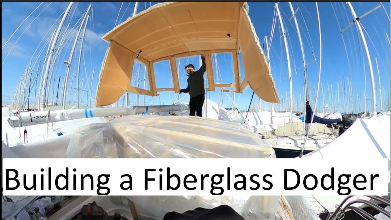 Building a fiberglass dodger on Catalina 380 sailboat