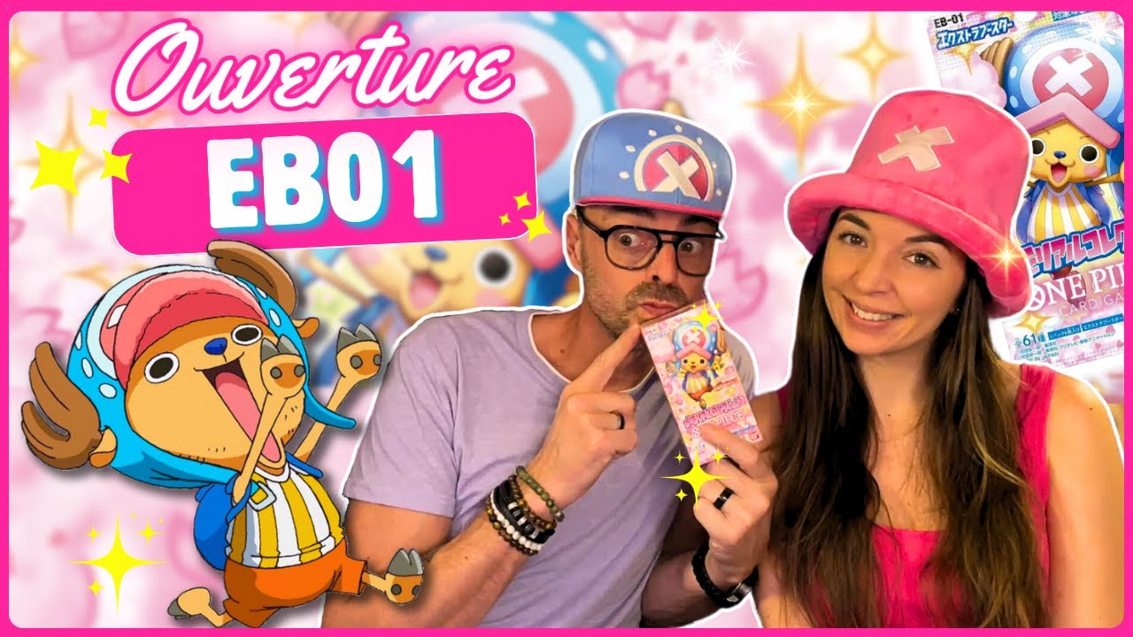 EB01 ONE PIECE CARD GAME - BOOSTER BOX OPENING 💖 On craque &agrave; nouveau pour CHOPPER !! 💖