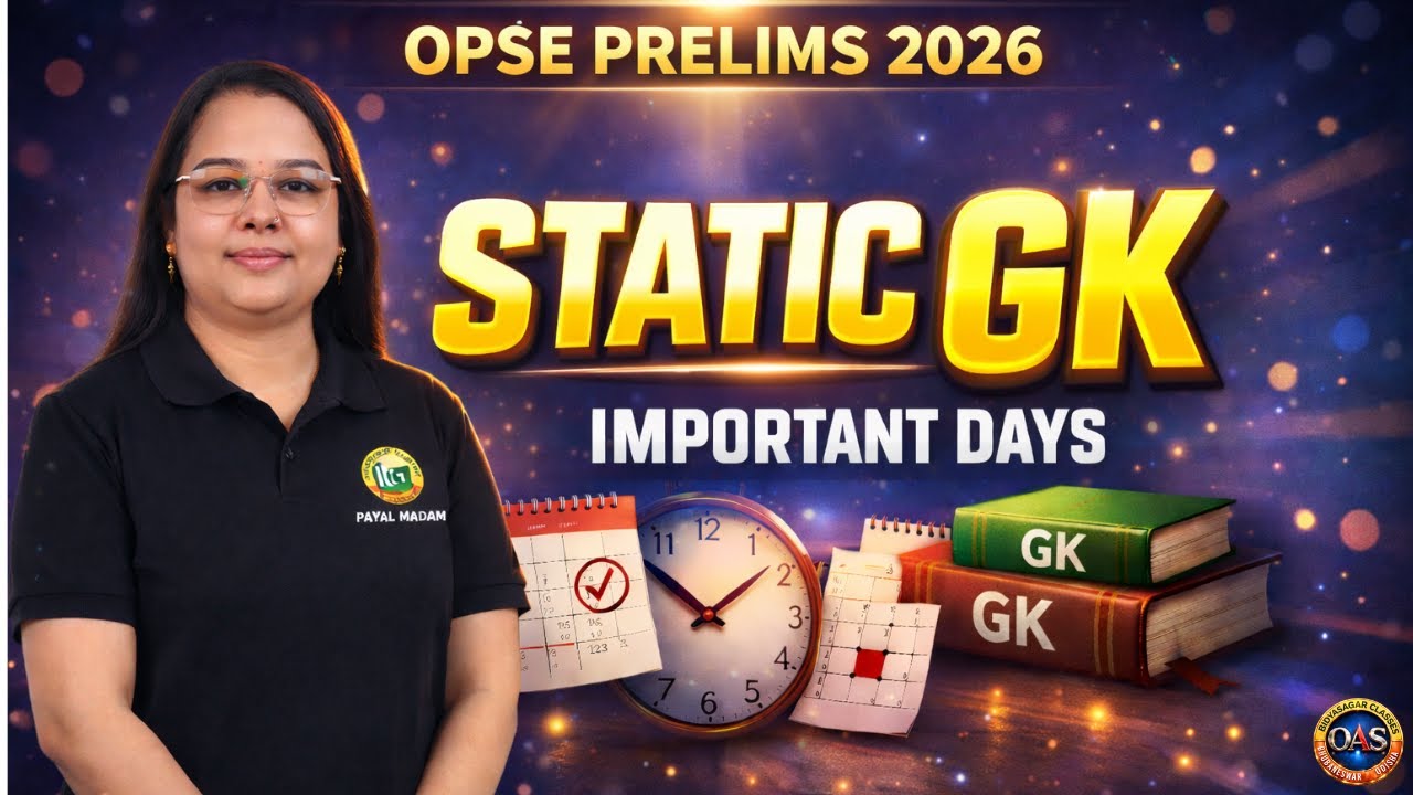 OPSC Prelims 2026 Static GK || Important Days & Dates || Complete GK Revision for OPSC Exam 2026