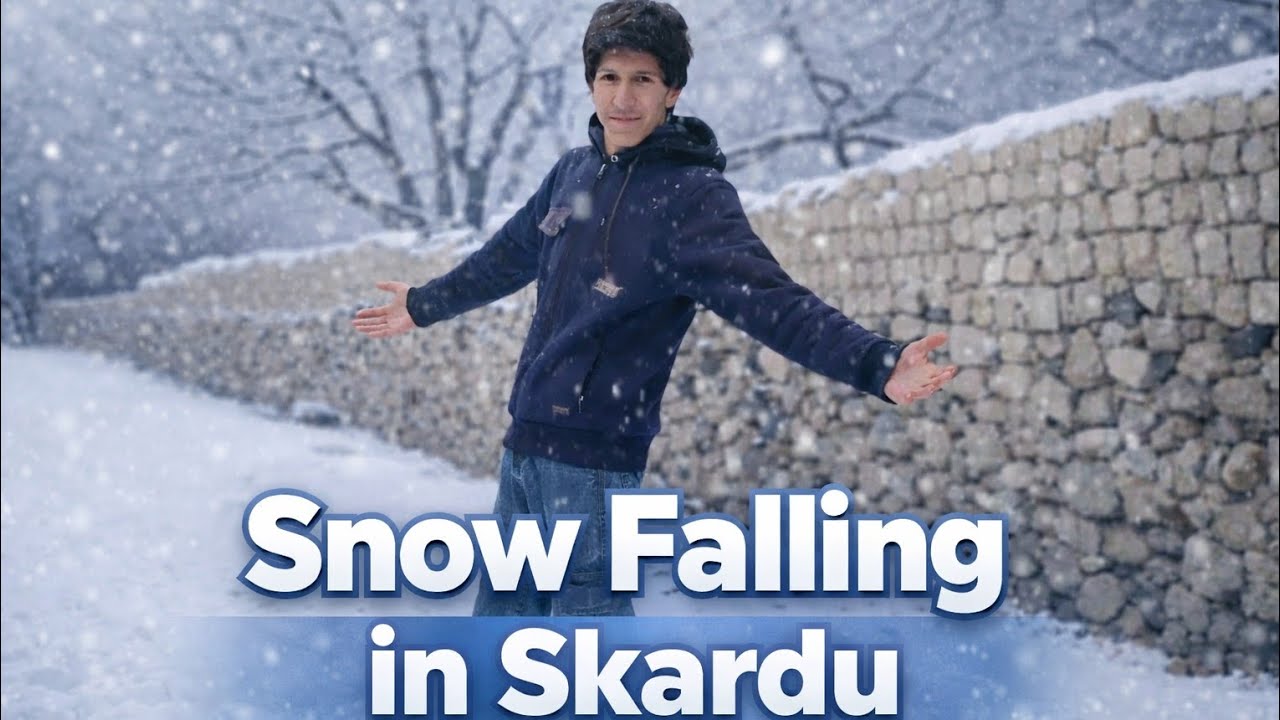 Snow falling in skaradu #snow #vlog#subscribers 