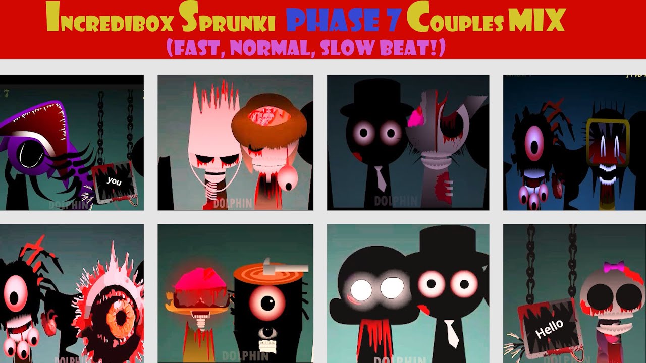 Incredibox Sprunki Phase 7 Couples Mix Fast, Normal, Slow Beats!