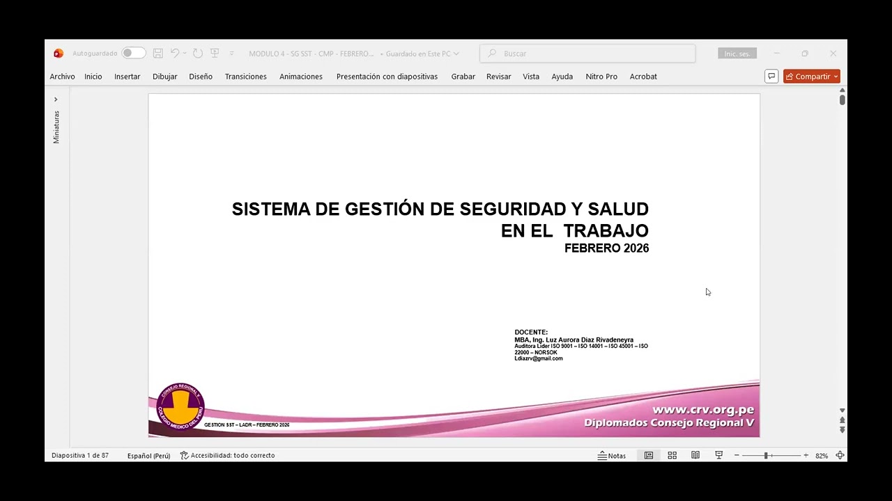 GMT20260207  DIPLOMADO GERENCIA EN SEGURIDAD Y SALUD OCUPACIONAL G42025 PONENTE ING LUZ DIAZ RIVADEN