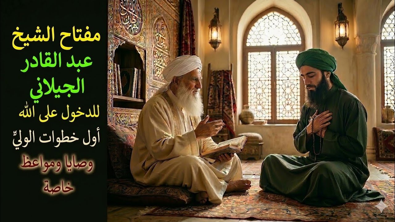 مفتاح الشيخ عبدالقادر الجيلاني للدخول على الله ، أول خطوات الوليّ وصايا ومواعظ خاصة
