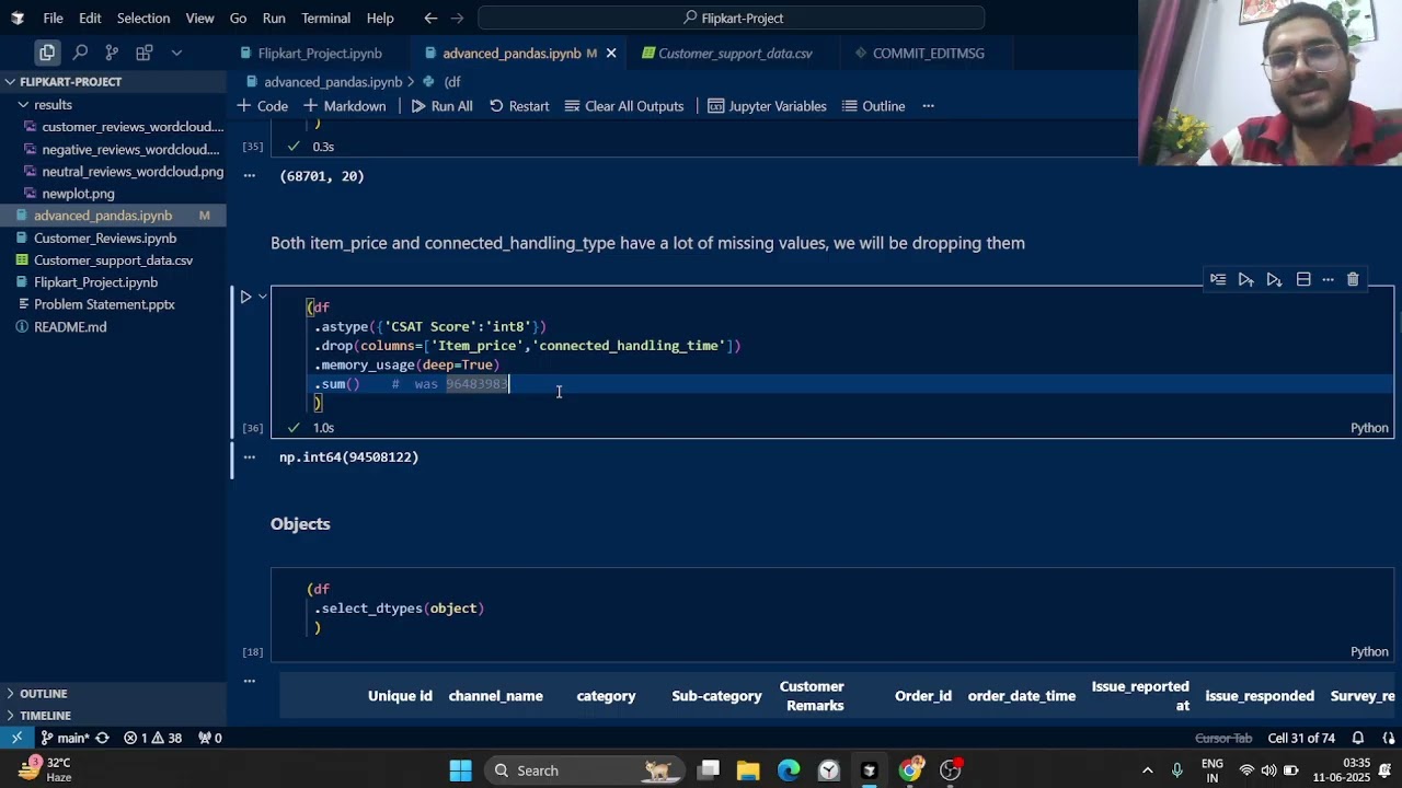Advance Pandas - Memory Optimization and Chaining | ML DAY 30 OF 450 DAYS OF IIT PLACEMENT JOURNEY