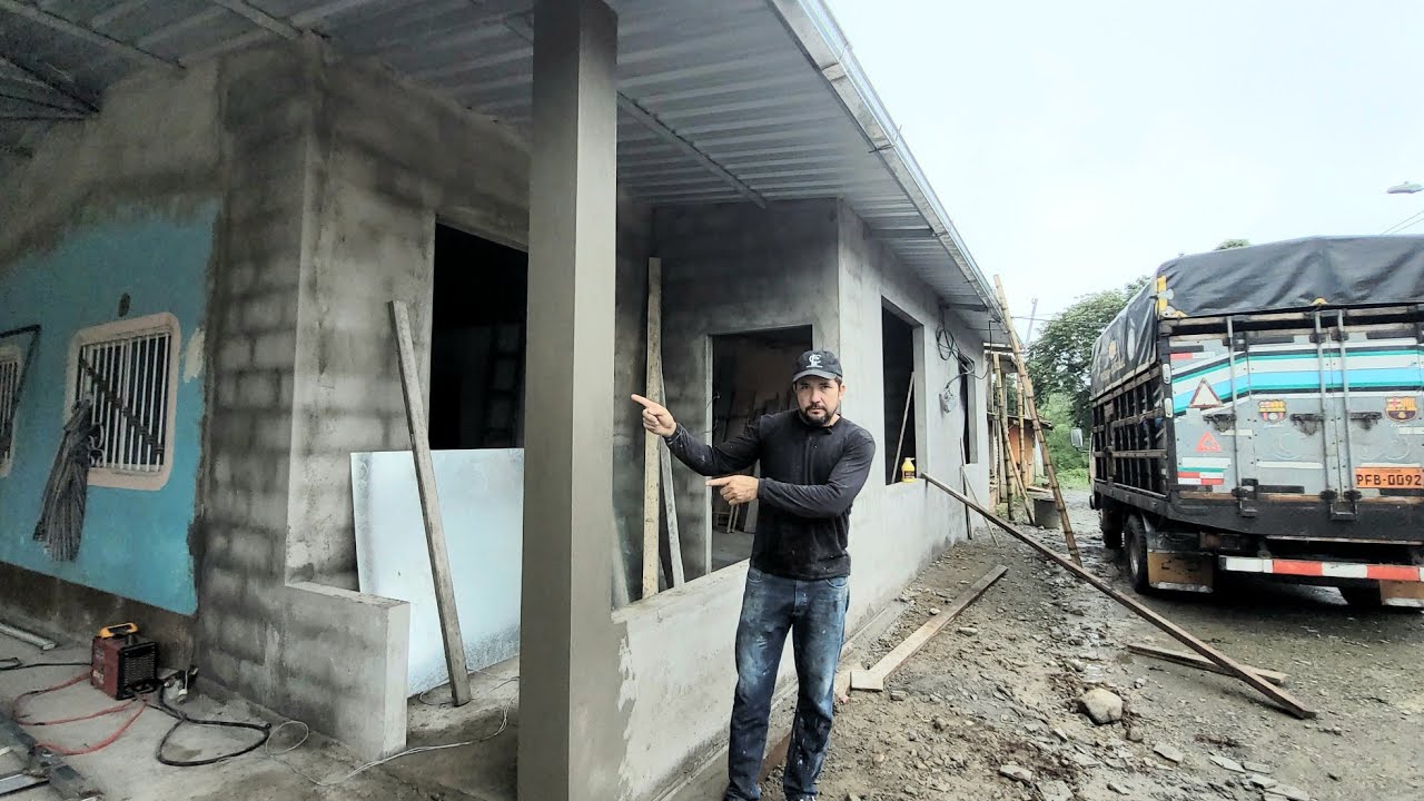 Enlucido de columna  usando bondex de base