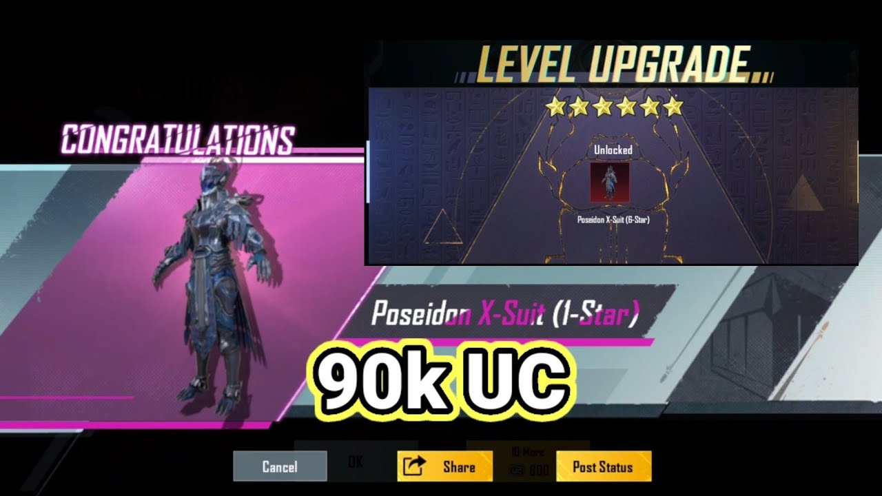 90,000 UC for MAX POSIEDON X-SUIT😱🔥