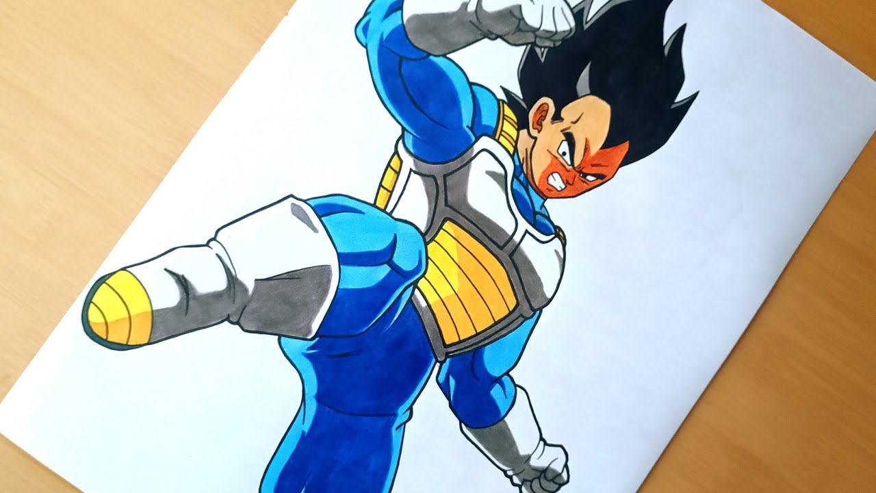 TUTORIAL COMO DIBUJAR A VEGETA ✏️ DRAGONBALL DAIMA