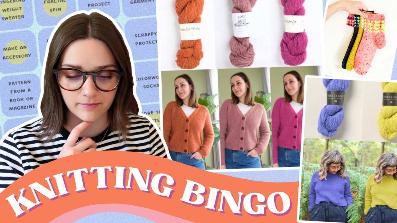 Planning projects for my knitting bingo card