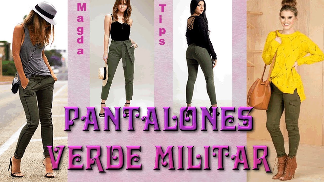 Combina Pantalones Verde Militar