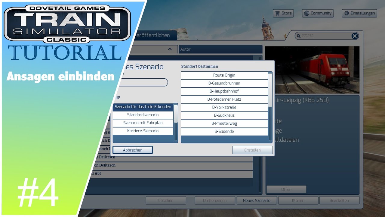 Train Simulator Classic | Szenario erstellen | Ansagen einbinden | #4 |