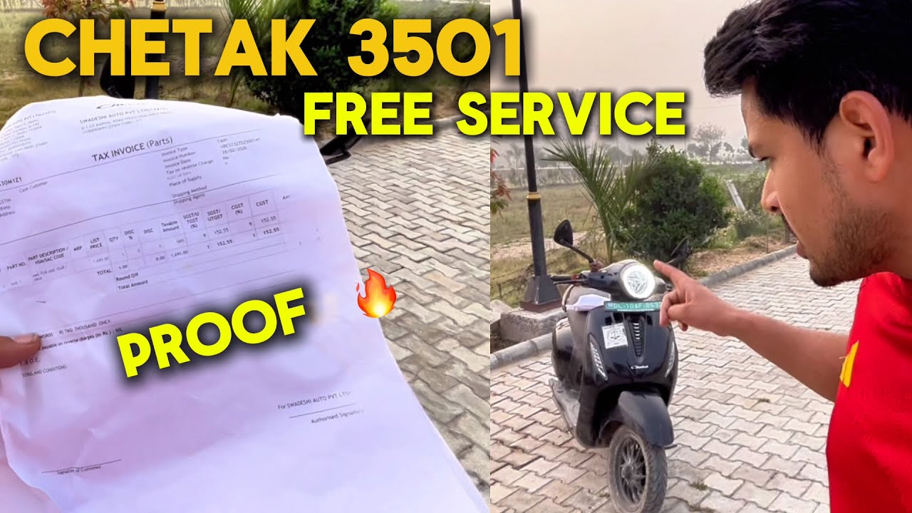 Chetak 3501 Free Service ⚡️ Chetak 3501 3rd Service 4th , 5th Free + RSA Free🔥