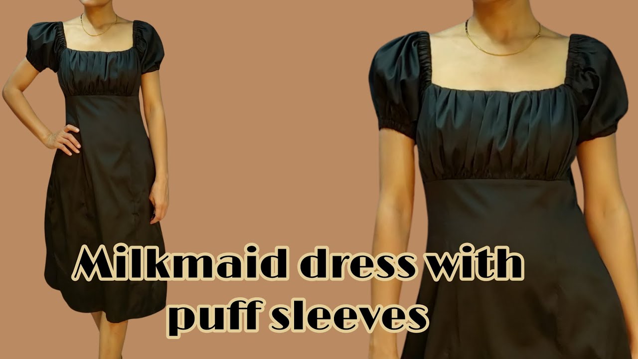 Milkmaid dress tutorial | beginner friendly | easy cutting and stitching | detailed tutorial