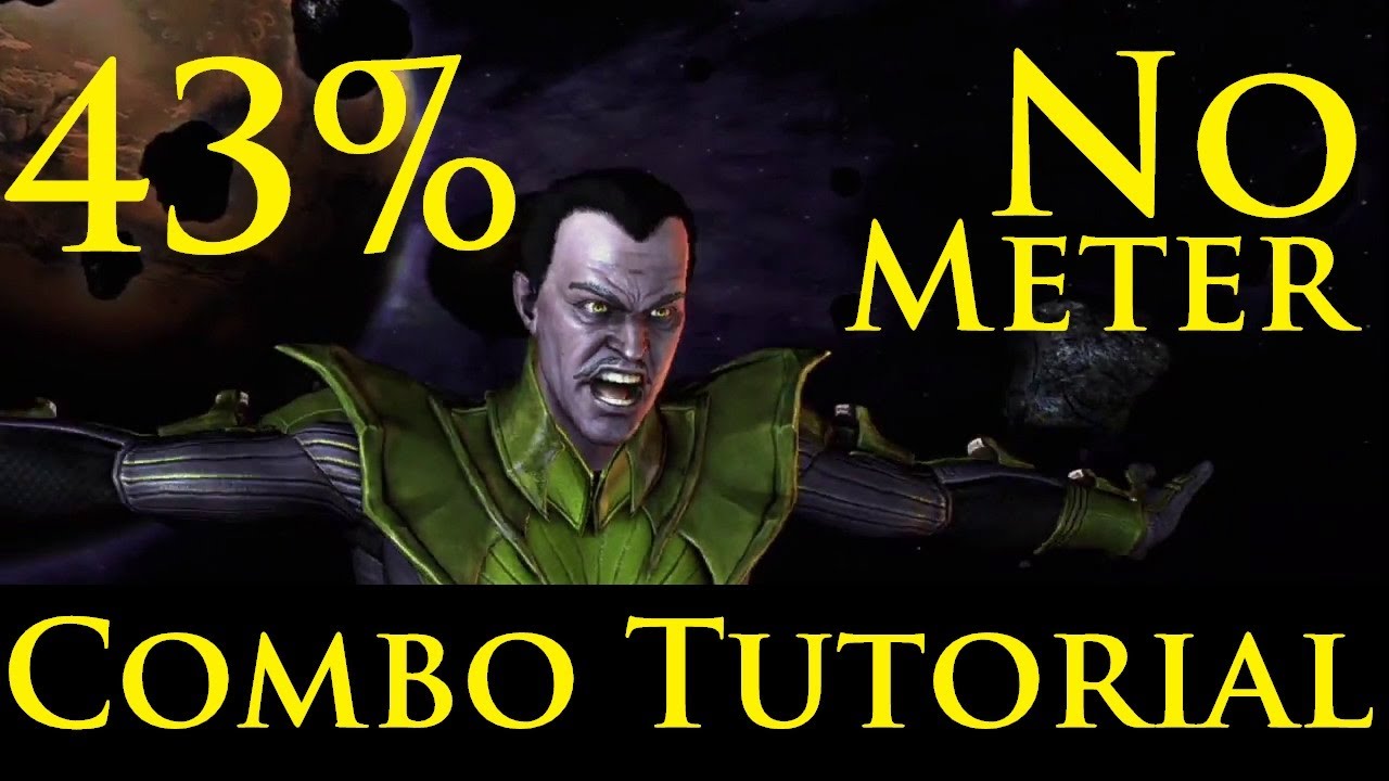 Injustice - Combo Tutorial - Sinestro (43% No Meter)
