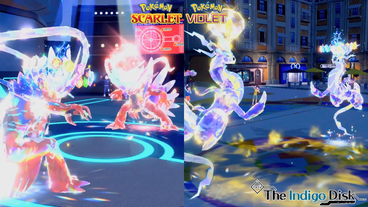 Pok&eacute;mon Scarlet & Violet | Koraidon & Miraidon Tera Form Vs Stellar Form - indigo Disk