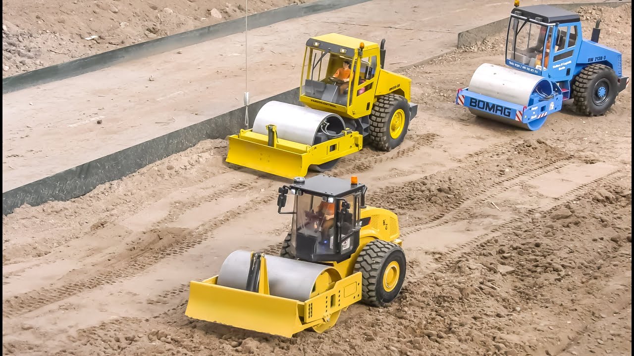 Multi RC Roller HEAVY Transport! RC Trucks! Train! Heavy Machines!