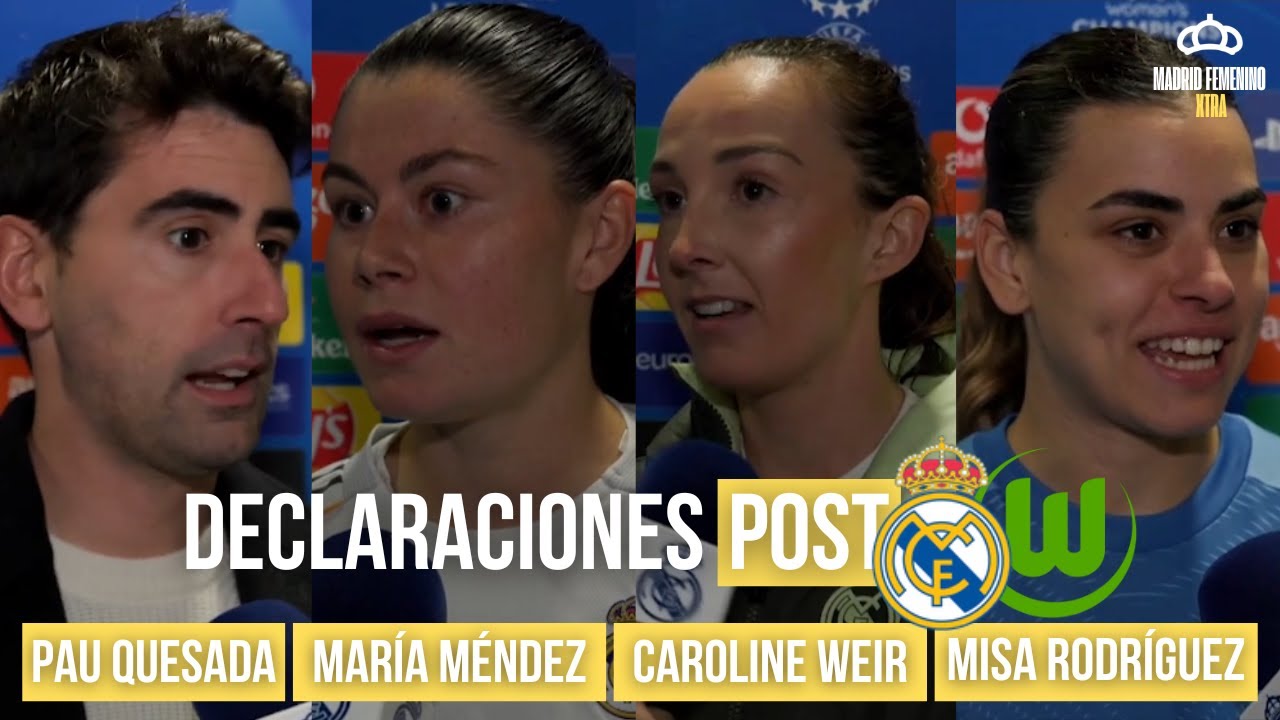PAU QUESADA, MARÍA MÉNDEZ, CAROLINE WEIR y MISA RODRÍGUEZ l POSTPARTIDO JORNADA 5 UWCL vs WOLFSBURGO