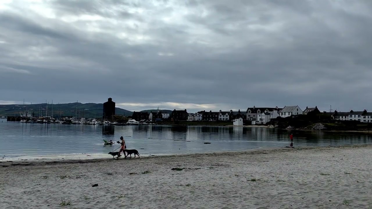 Port Ellen. By the seashore. Time laps.  Осень я давно с тобою не был