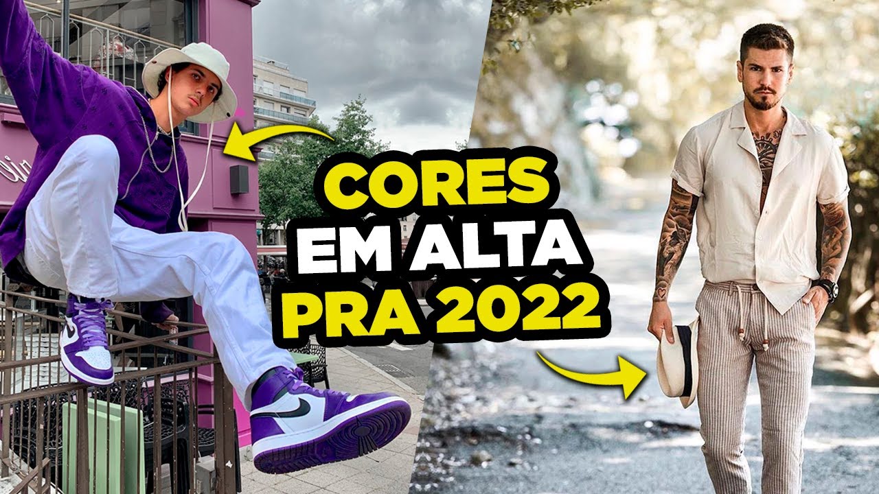4 CORES que est&atilde;o EM ALTA na MODA MASCULINA 2022