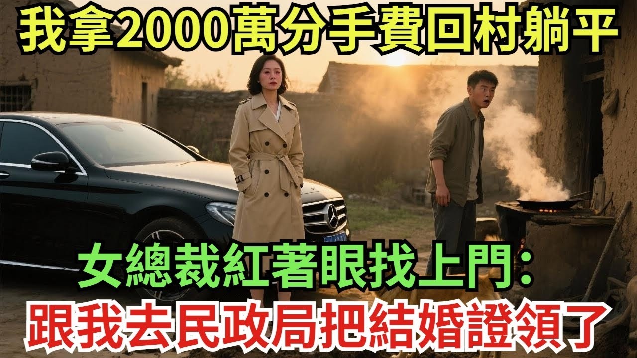 我拿2000萬分手費回村躺平，女總裁紅著眼找上門：敢拿我媽的錢，除非去民政局把結婚證領了#真實故事#案件#奇聞#故事#奇聞觀察室#奇聞#真相#奇聞軼事#談笑娛生