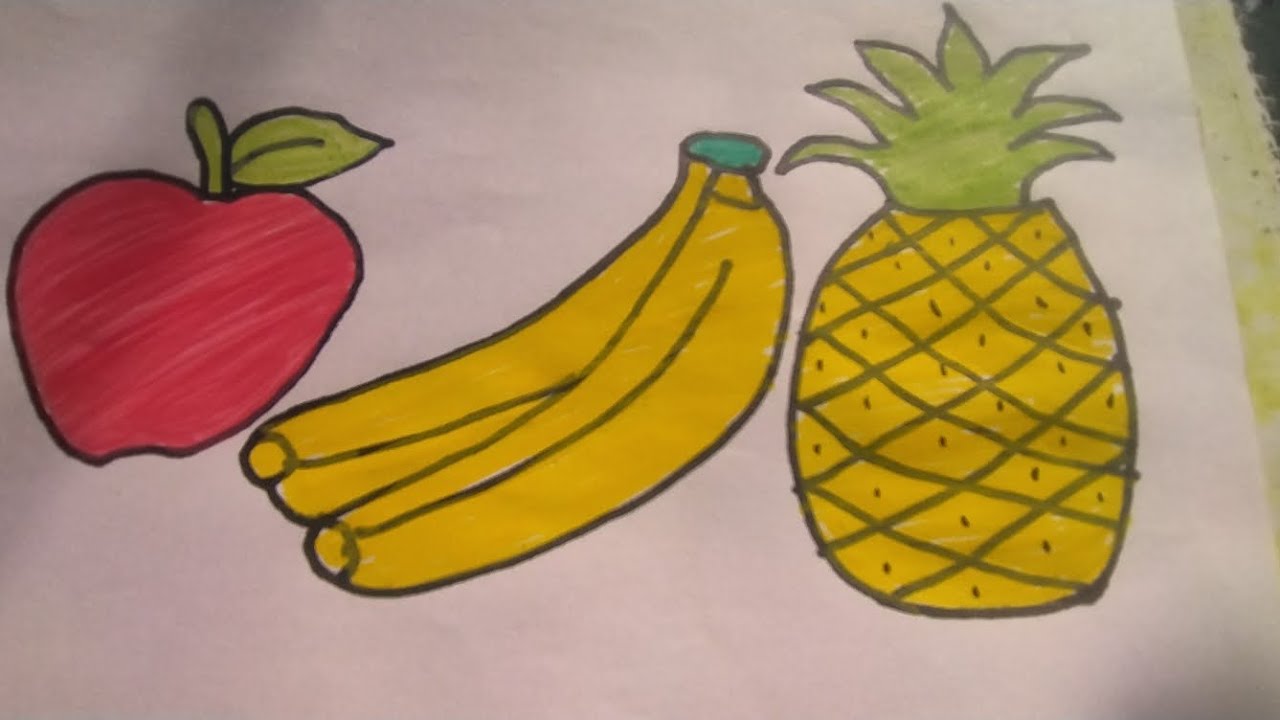 How to draw a easy fruit 🍓🍑 || how to draw a colourful fruits|| # Drawing 