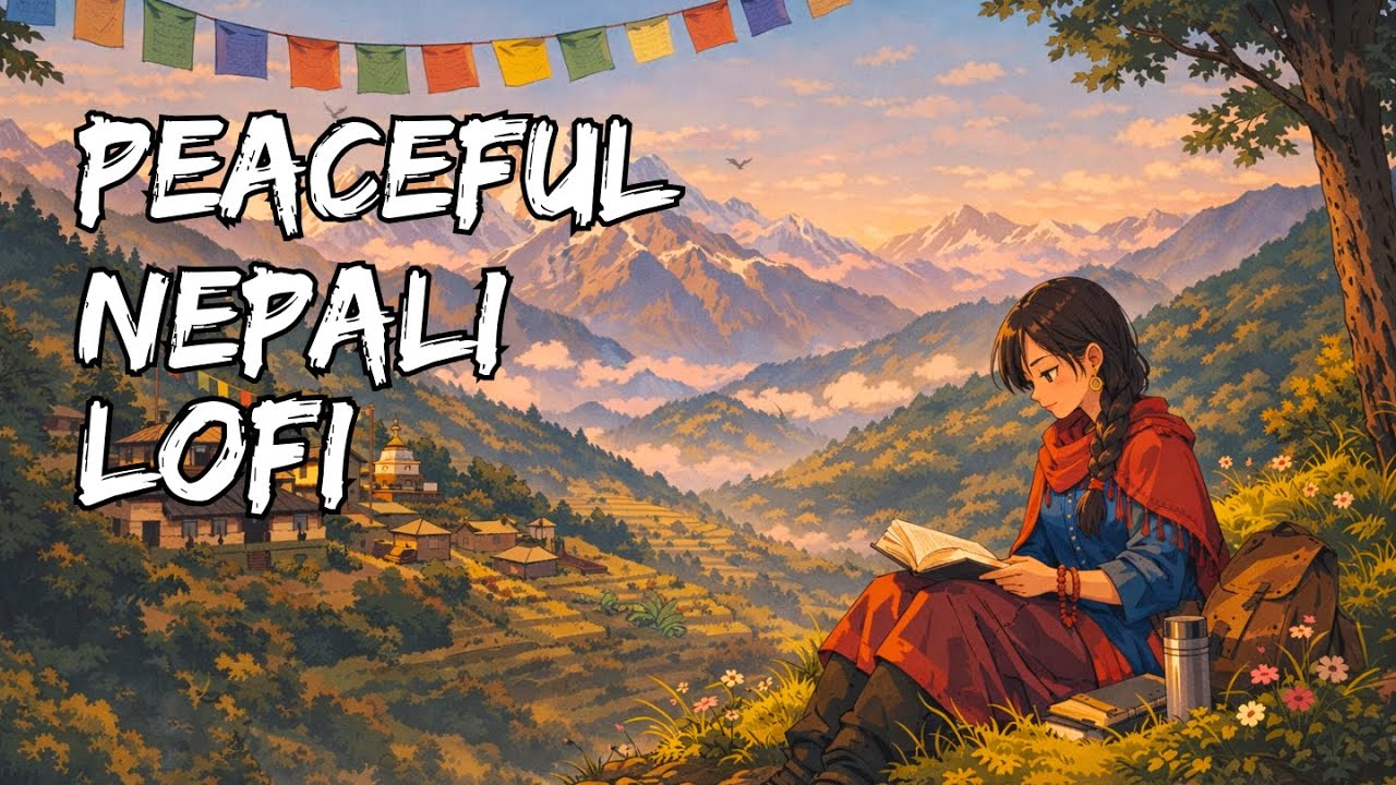 पहाडको काखमा — A Calm Nepali Lo-Fi Reading Journey | 1 Hour Hill Side Chill
